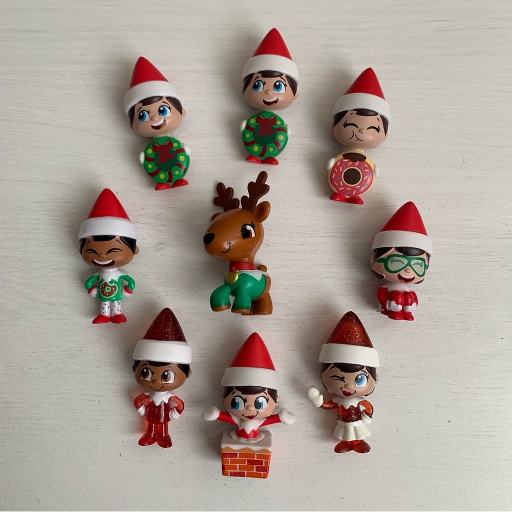 Elf on the Shelf Mini Figures Lot of 9